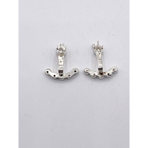 Sterling Silver Labradorite Ear Jacket Earrings Multi Stone Boho Artisan OOAK - Picture 4 of 6